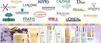 French cosmetics - brands. List of professional brands: natural, pharmacy, care, medicinal 